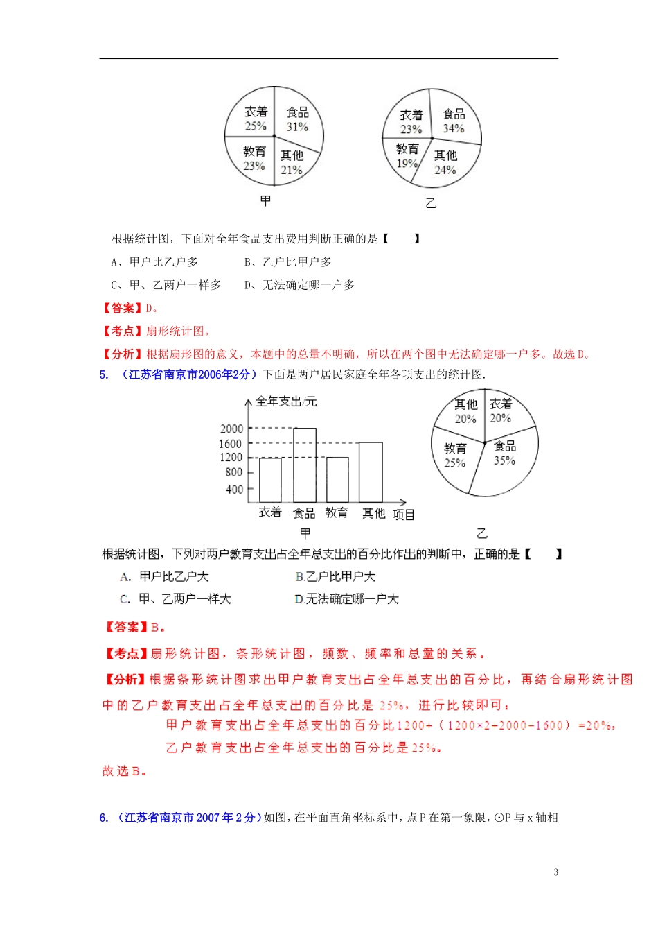 【2013版中考12年】江苏省南京市2002-2013年中考数学试题分类解析-专题12-押轴题_第3页