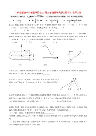 广东省顺德一中德胜学校2013届九年级数学尖子生资料4-北师大版