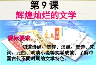 必修3-第9课-辉煌灿烂的文学