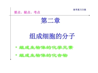 组成细胞的元素和化合物1