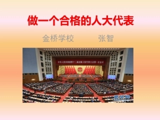 做一个合格的人大代表