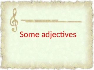 some-adjectives
