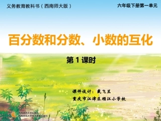 百分数和分数、小数的互换