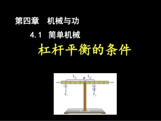 探究杠杆平衡的条件