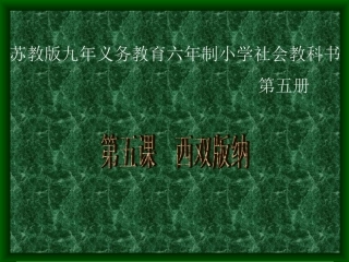 小学语文三年级课件-西双版纳