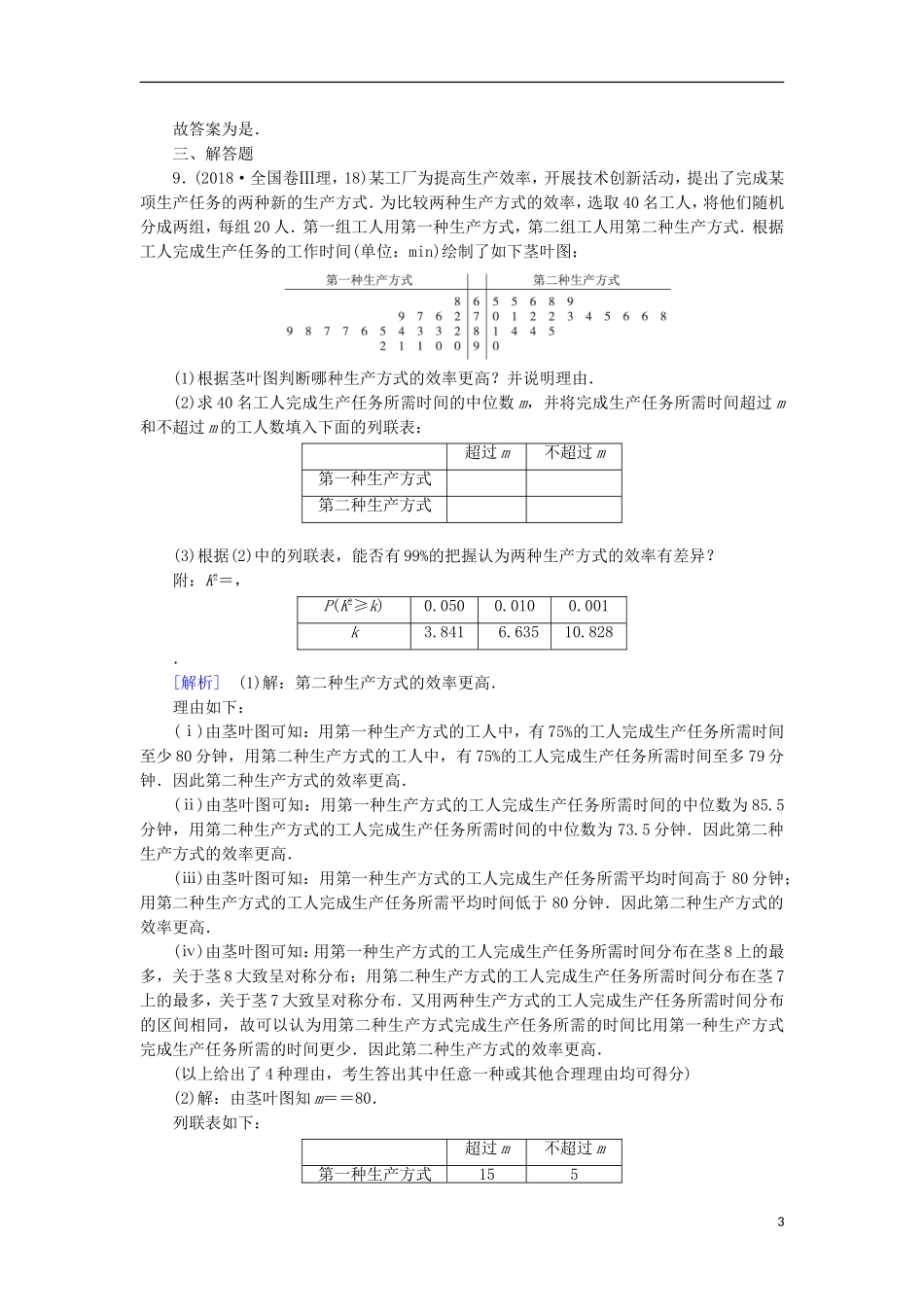 高中数学 第三章 统计案例 3.2 独立性检验的基本思想及其初步应用习题 新人教A版选修2-3-新人教A版高二选修2-3数学试题_第3页