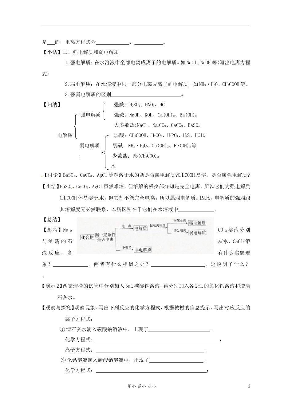 2012-2013学年高中化学-2.2《钠、镁及其化合物-第三课时离子反应》同步学案-苏教版必修1_第2页