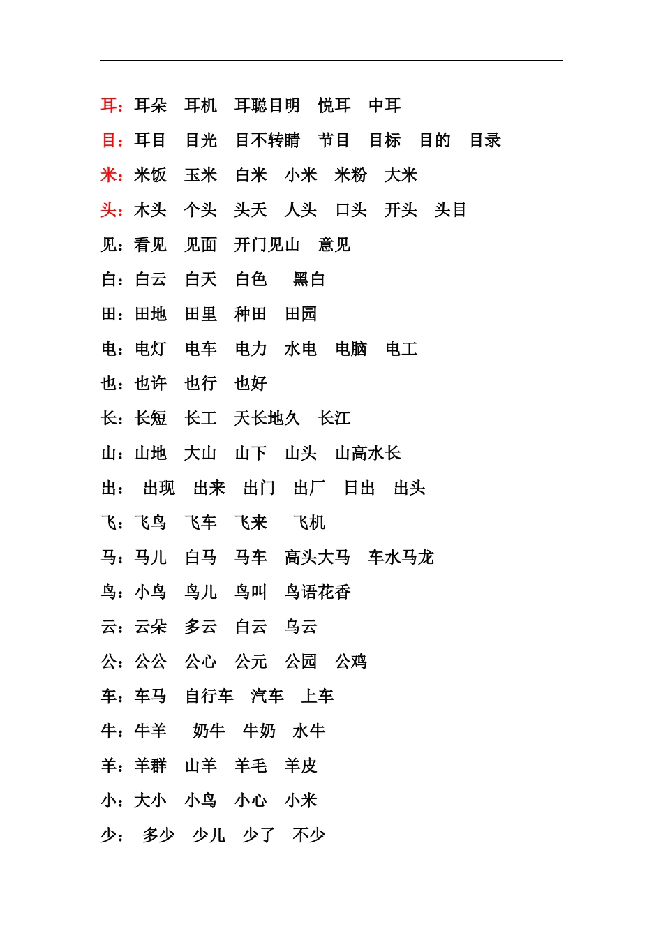 一年级生-字-表_第3页