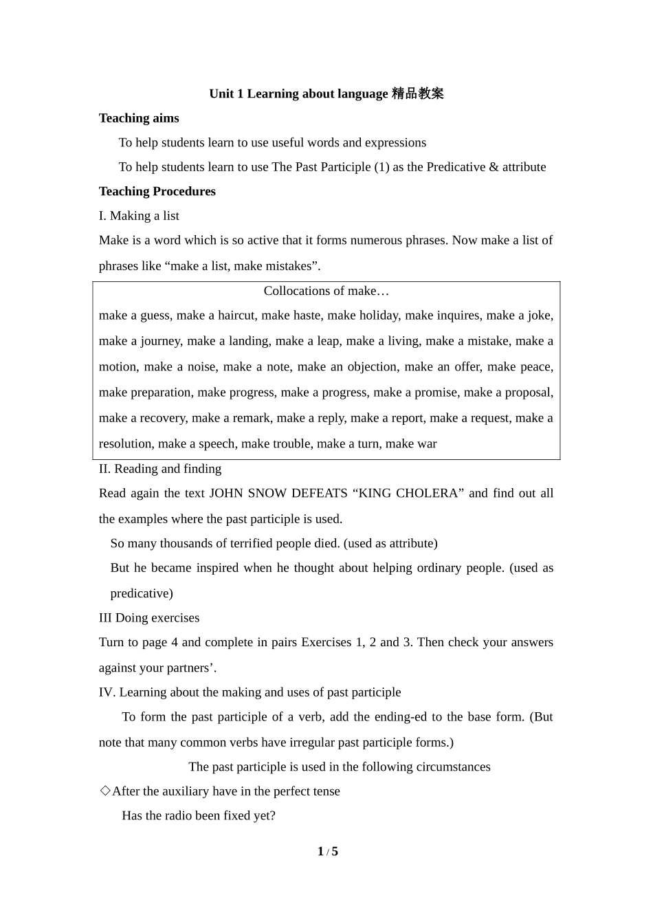 Unit1--Learning--about--language--精品教案_第1页