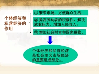 个体经济和私营经济的作用