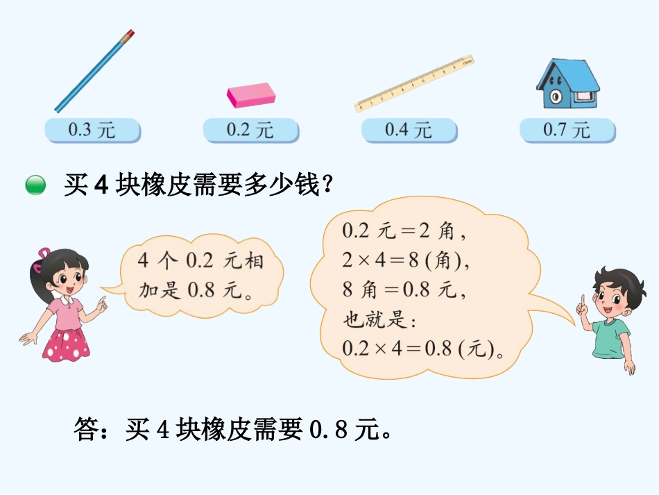 小学数学北师大2011课标版四年级《买文具》课件-(3)_第2页