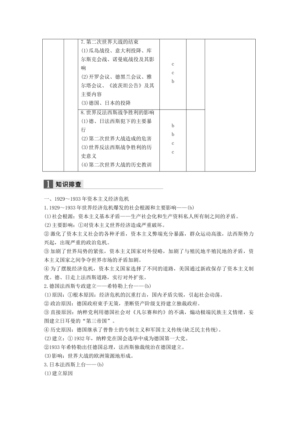 （浙江专用）高考历史二轮复习 阶段三 现代的中国与西方世界 专题十五 20世纪的两次世界大战(下)-人教版高三全册历史试题_第2页