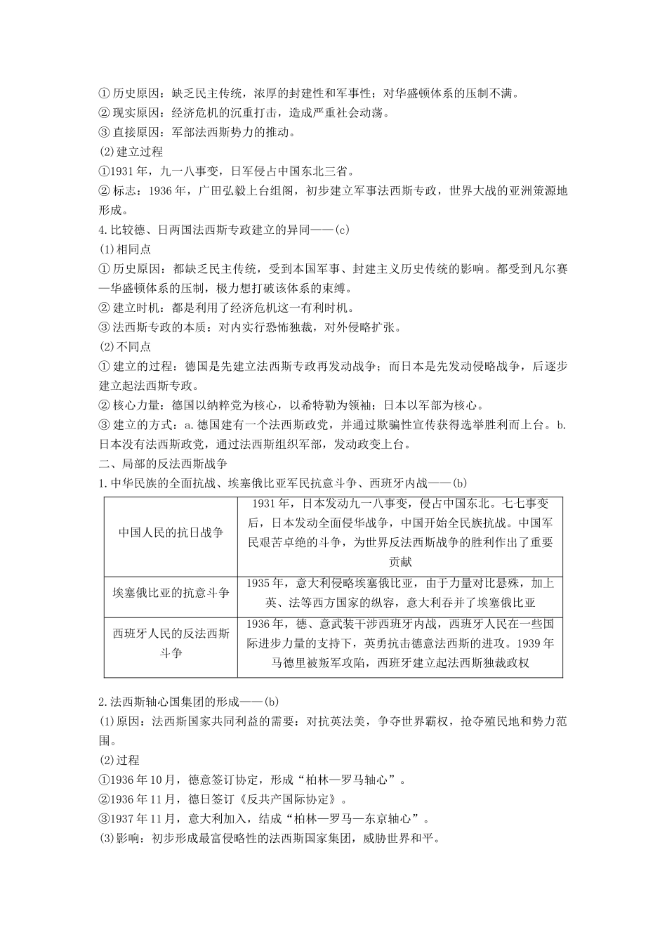 （浙江专用）高考历史二轮复习 阶段三 现代的中国与西方世界 专题十五 20世纪的两次世界大战(下)-人教版高三全册历史试题_第3页