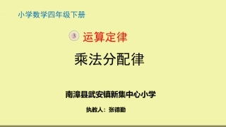 小学数学2011版本小学四年级乘法定律