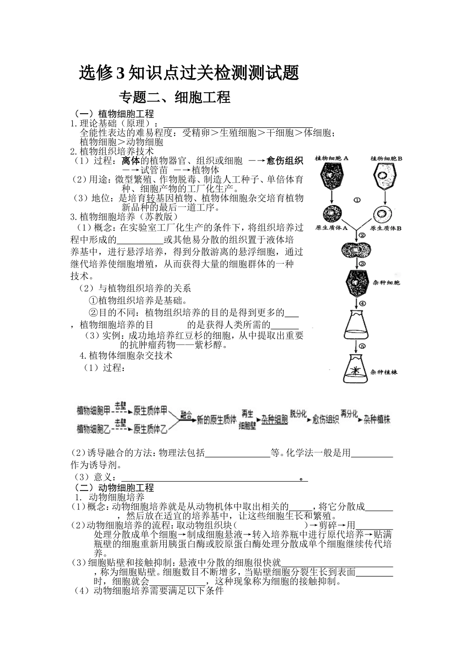 选修3知识点过关检测测试题_第1页
