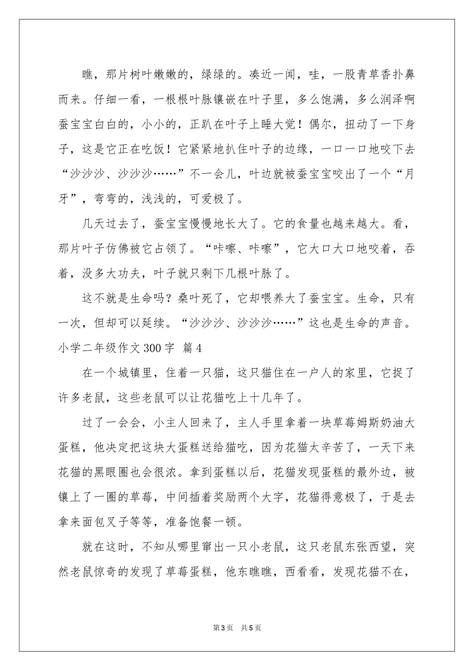 小学二年级作文300字5篇_第3页