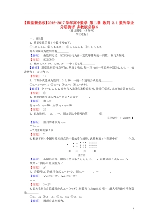 高中数学 第二章 数列 2.1 数列学业分层测评 苏教版必修5-苏教版高二必修5数学试题