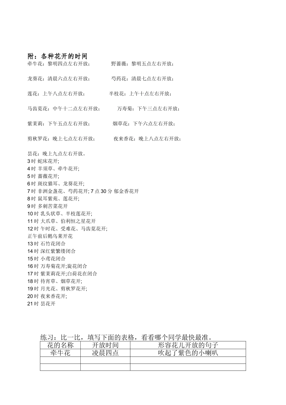 三年级语文《花钟》教学设计_第3页