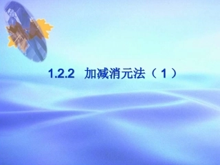 1.2.2加减消元法(1)