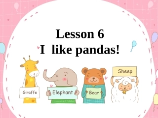 Lesson6Ilikepandas!