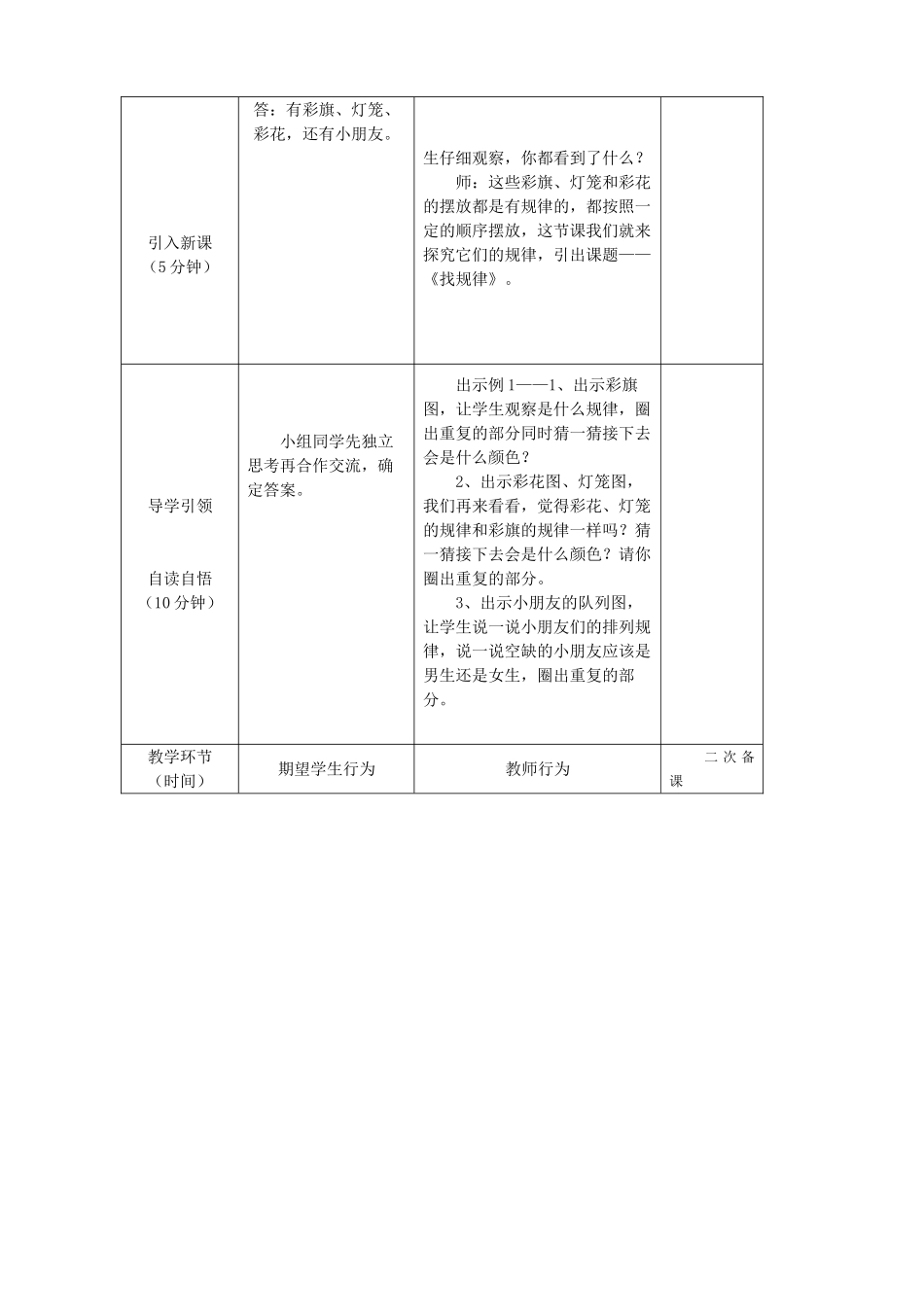小学数学人教2011课标版一年级小学数学一年级下册第七单元-找规律(1)_第2页