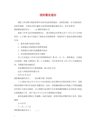 消防整改通告 