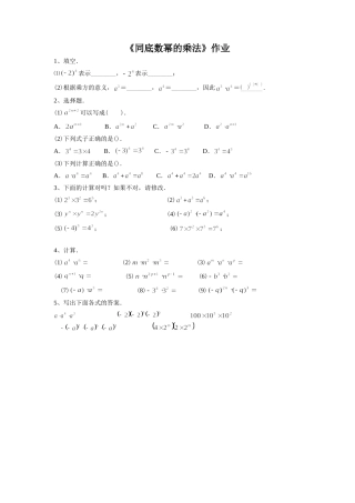 14.1同底数幂的乘法-(4)