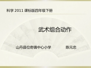 第19课武术：动作组合