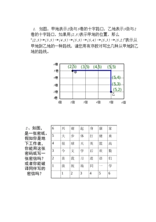 7.1.1-有序数对