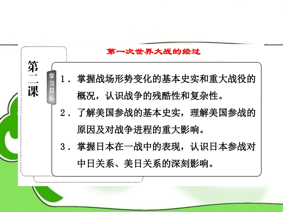 【三维设计】2013高中历史-专题一-第一次世界大战-第二课-第一次世界大战的经过课件-人民版选修3_第3页