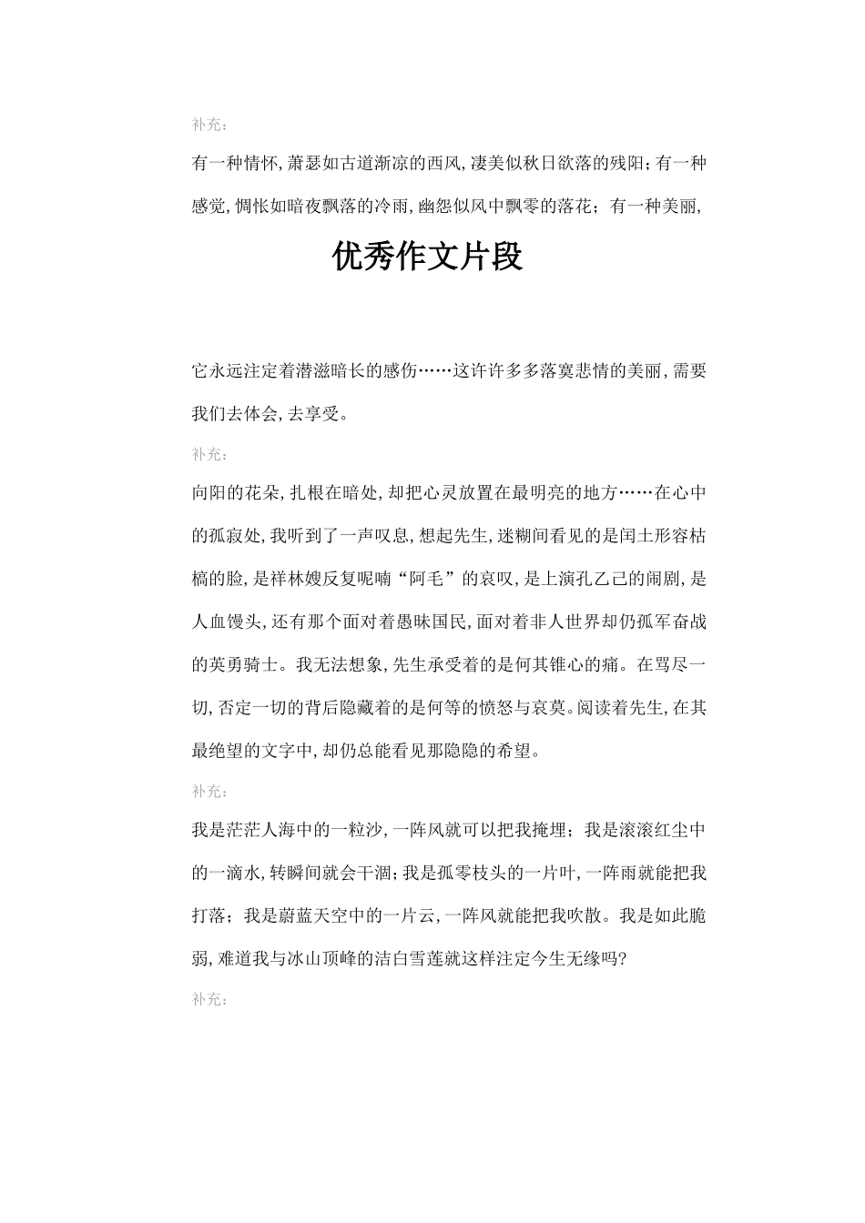 优秀作文片段.15段_第2页