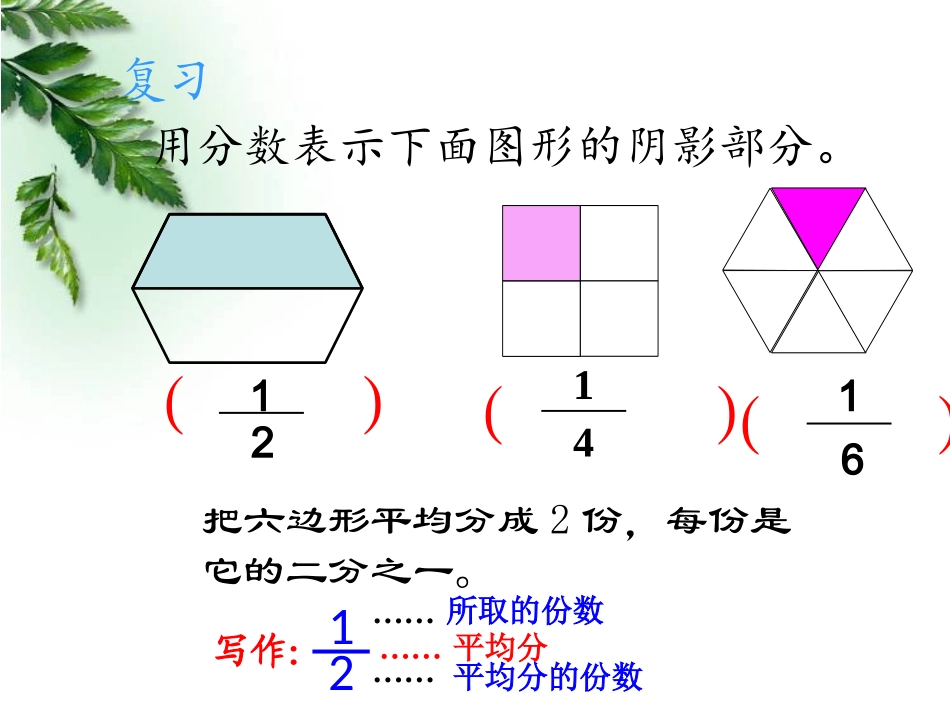 小学数学人教2011课标版三年级几分之一比大小PPT_第2页
