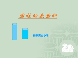 圆柱的表面积3.3