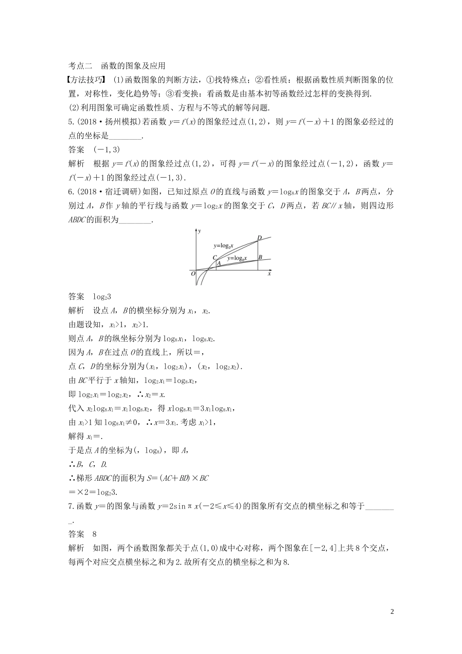 （江苏专用）高考数学二轮复习 第二篇 第15练 函数的概念、图象与性质试题 理-人教版高三全册数学试题_第2页