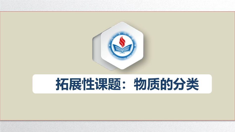 拓展性课题物质的分类_第1页
