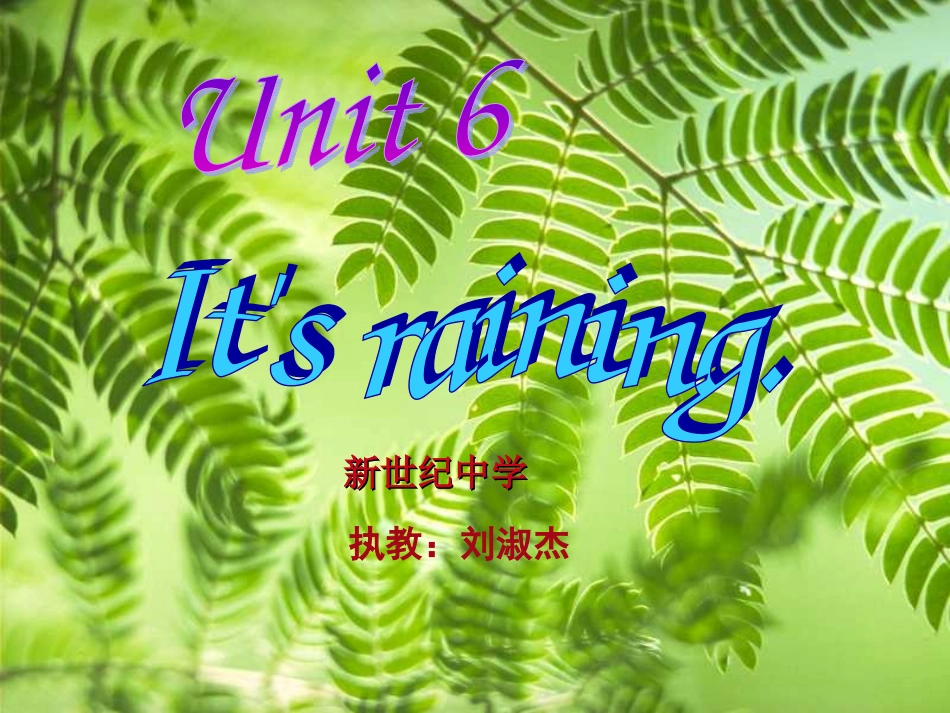 七年级英语It'sraining课件1_第1页