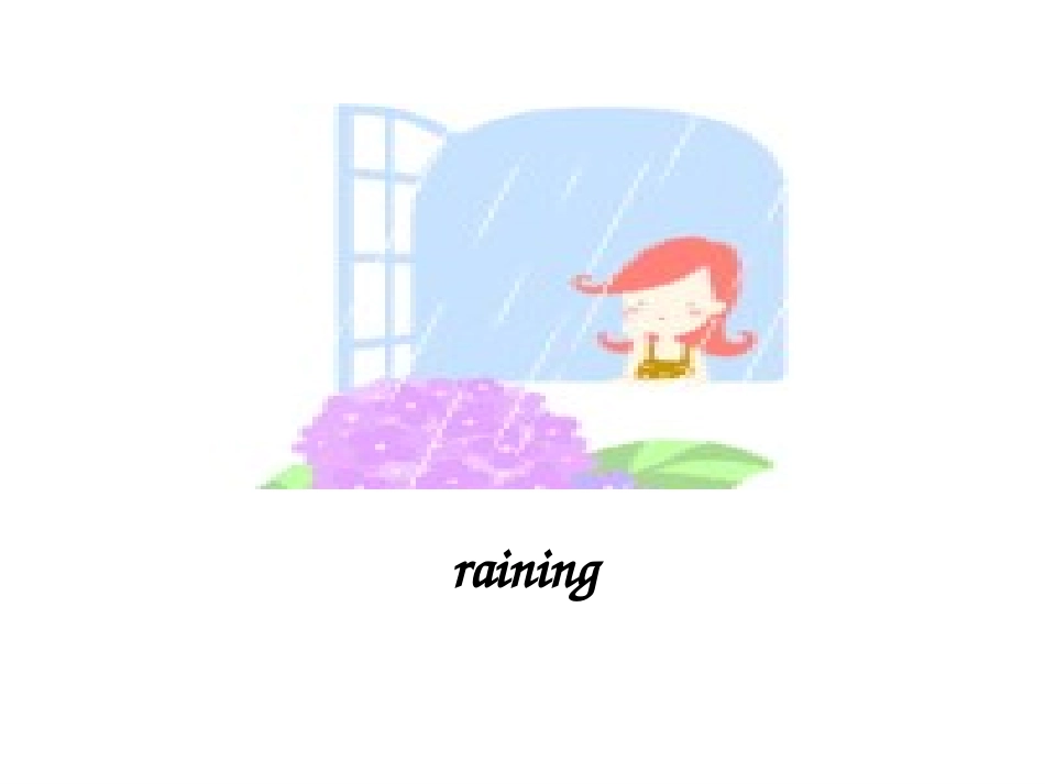 七年级英语It'sraining课件1_第2页
