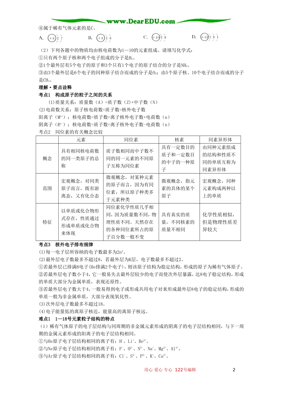 高考化学母题实战应考指南第二轮复习 第五章 物质结构 元素周期律1_第2页
