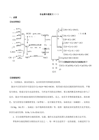 高一化学非金属专题1