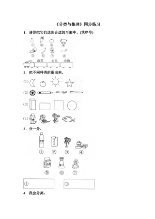 《分类与整理》同步练习4