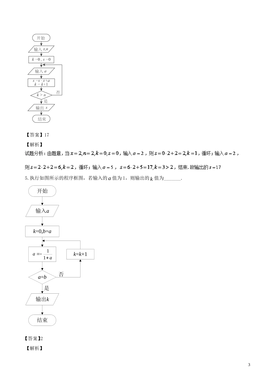 （江苏版）高考数学一轮复习 专题10.1 算法初步（测）-人教版高三全册数学试题_第3页
