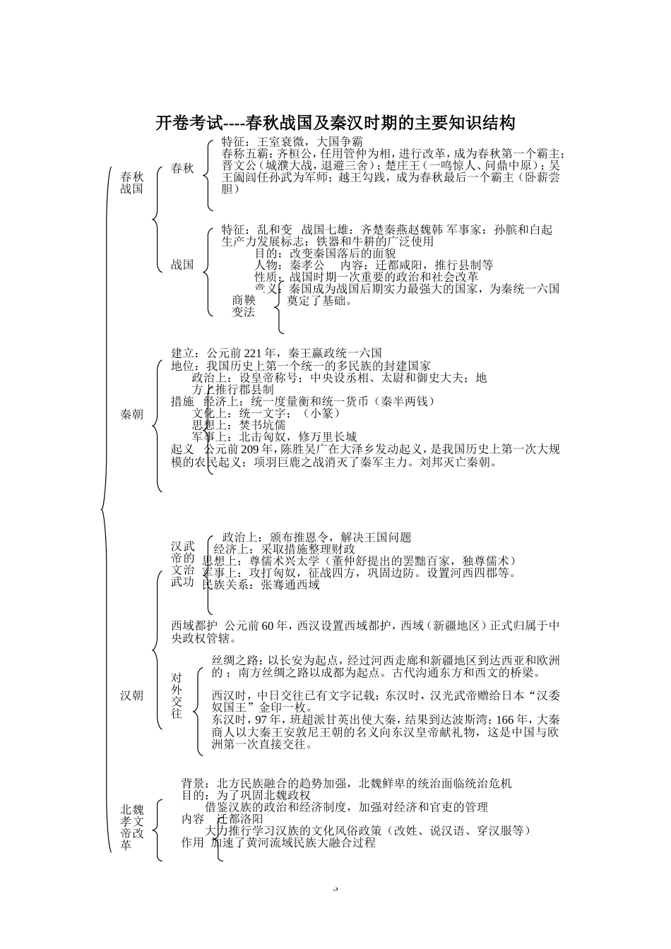 川教版初中历史部分知识结构图_第3页