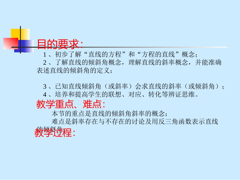 高二数学 上学期直线的斜率与倾斜角_第2页