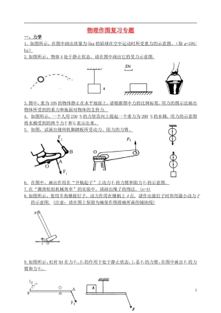 中考物理作图题专项试题人教新课标版