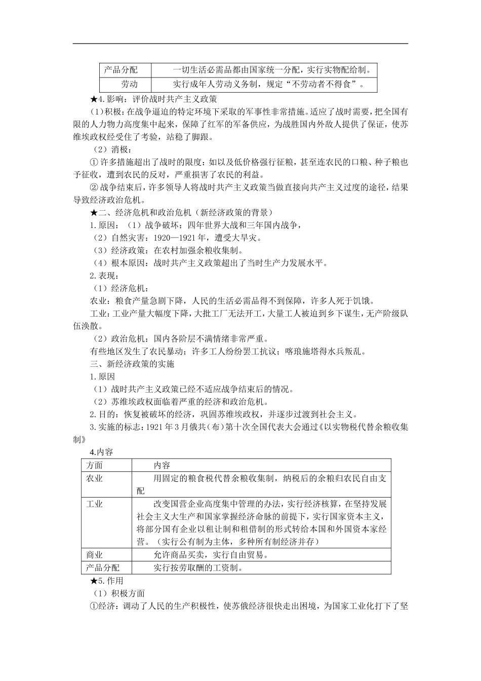 广东省阳东县第二中学2013届高考历史一轮复习-专题七-苏联社会主义建设的经验与教训学案-必修2_第2页