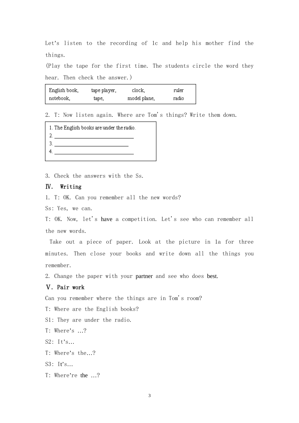 七年级英语下册UNIT2SectionB1a教案_第3页
