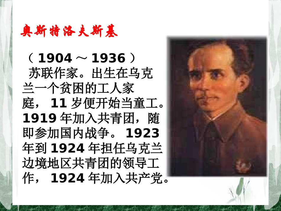 名著导读-钢铁是怎样炼成的_第3页