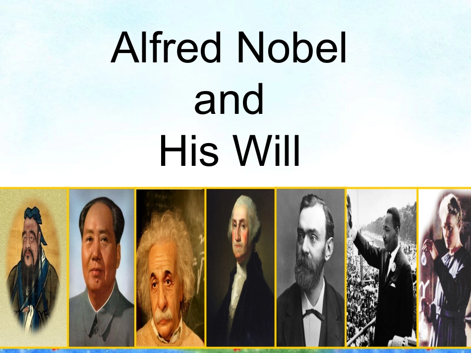 ReadingAlfredNobelandHisWill_第1页