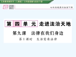 4-9第1课时--生活需要法律