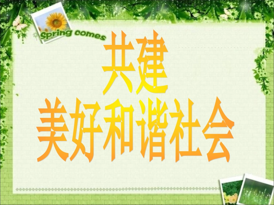 《2.3-共建美好和谐社会》课件4_第1页
